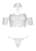 Bielizna-Lace top with choker and thong