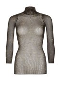 Bielizna-Lurex sleeved fishnet dress