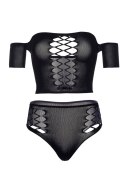 Bielizna-Opaque crop top and thong