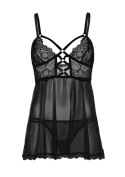 Sheer lace babydoll and string
