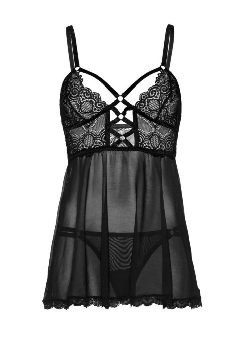 Sheer lace babydoll and string Sheer lace babydoll and string
