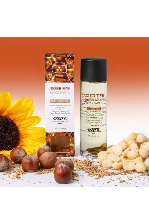 EXSENS ORGANIC MASSAGE OIL TIGER EYE MACADAMIA 100ML EXSENS ORGANIC MASSAGE OIL TIGER EYE MACADAMIA 100ML