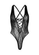 Floral lace thong teddy