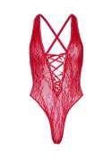 Floral lace thong teddy