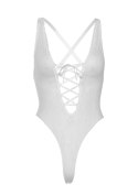 Floral lace thong teddy