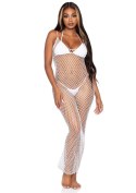 Woven Twist Net Maxi Dress