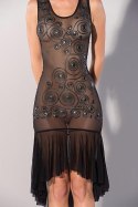 Bielizna-GP PRINTED DRESS WITH CURLY PATTERN, M