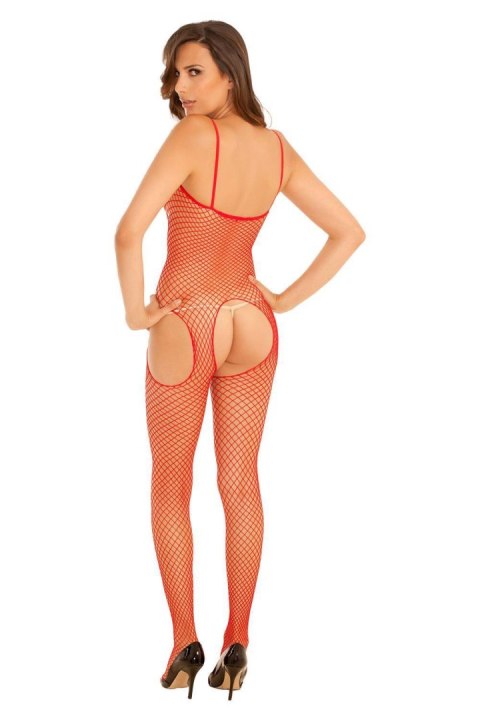 Bielizna-INDUSTR. NET SUSPENDER BODYSTOCK. RED Bielizna-INDUSTR. NET SUSPENDER BODYSTOCK. RED