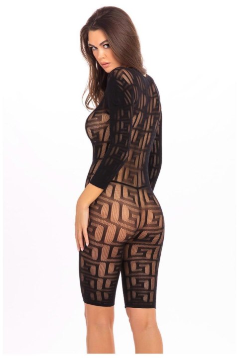 EXOTIC GEOMETRY BODYSTOCKING BLACK, M/L EXOTIC GEOMETRY BODYSTOCKING BLACK, M/L