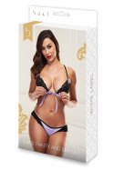 Bielizna-LACE PANTY AND BRA SET BLACK, M/L