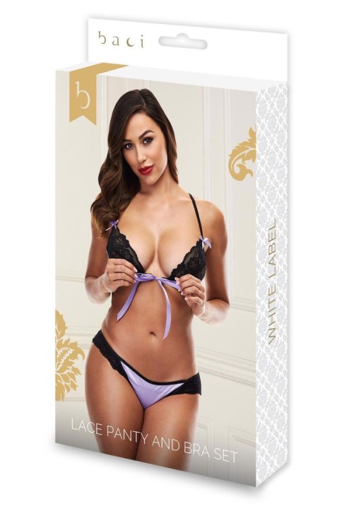 Bielizna-LACE PANTY AND BRA SET BLACK, M/L Bielizna-LACE PANTY AND BRA SET BLACK, M/L