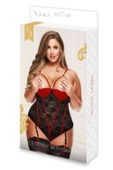 Bielizna-LACE TEDDY WITH GARTERS, Q
