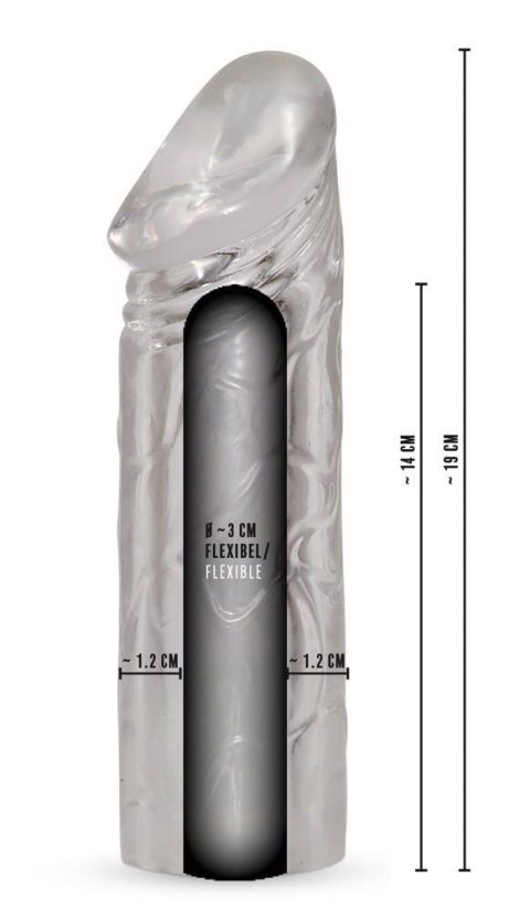 PRZEDŁUŻKA NA PENISA DUŻA GRUBA NAKŁADKA POSZERZA REBEL MEGA DICK SLEEVE PRZEDŁUŻKA NA PENISA DUŻA GRUBA NAKŁADKA POSZERZA REBEL MEGA DICK SLEEVE