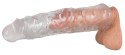 PRZEDŁUŻKA NA PENISA DUŻA GRUBA NAKŁADKA POSZERZA XTENSION SLEEVE TRANSPARENT