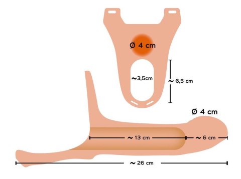 SILICONE STRAP-ON +6CM LARGE SILICONE STRAP-ON +6CM LARGE