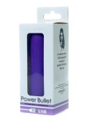 POWER BULLET USB 10 FUNCTIONS GLOSSY MATTE PURPLE
