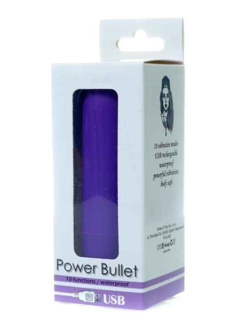 POWER BULLET USB 10 FUNCTIONS GLOSSY MATTE PURPLE POWER BULLET USB 10 FUNCTIONS GLOSSY MATTE PURPLE