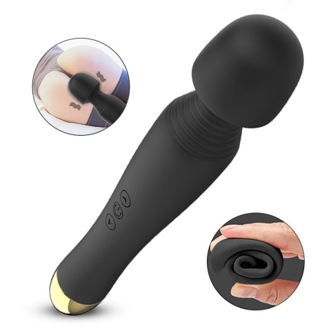 STYMULATOR-SILICONE MASSAGER BLACK USB 6 VIBRATION STYMULATOR-SILICONE MASSAGER BLACK USB 6 VIBRATION