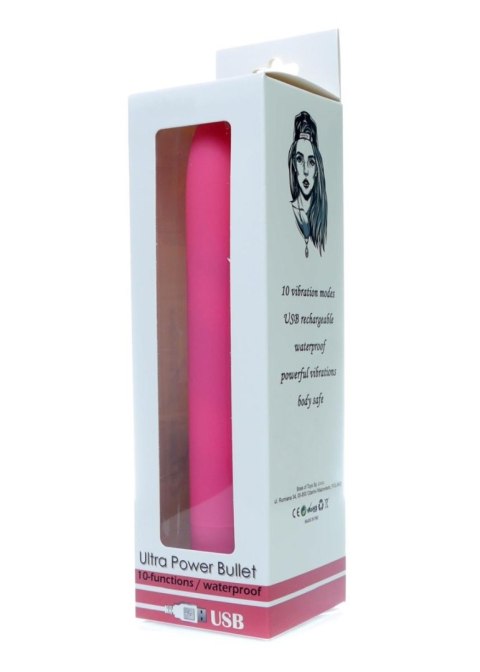 ULTRA POWER BULLET USB 10 FUNCTIONS MATTE PINK ULTRA POWER BULLET USB 10 FUNCTIONS MATTE PINK