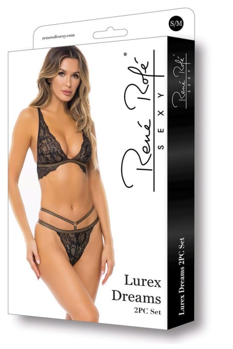 LUREX DREAMS 2PC SET BLACK, S/M LUREX DREAMS 2PC SET BLACK, S/M