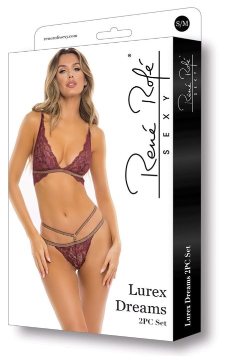 LUREX DREAMS 2PC SET BURGUNDY, M/L LUREX DREAMS 2PC SET BURGUNDY, M/L