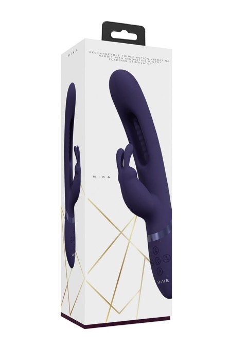 MIKA - TRIPLE RABBIT WITH G-SPOT FLAPPING - PURPLE MIKA - TRIPLE RABBIT WITH G-SPOT FLAPPING - PURPLE