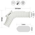 VIBRATING WAVE KNIGHTS RING WITH SCROTUM SLEEVE (WHITE)