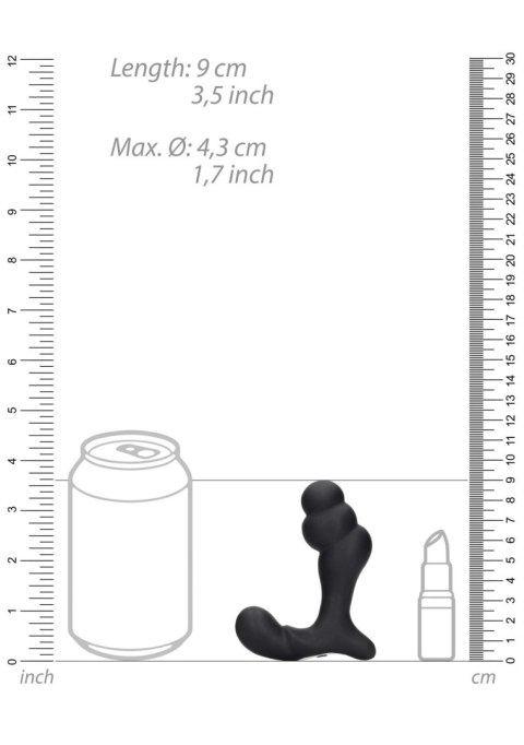 Stacked Vibrating Prostate Massager with Remote Control - Black Stacked Vibrating Prostate Massager with Remote Control - Black