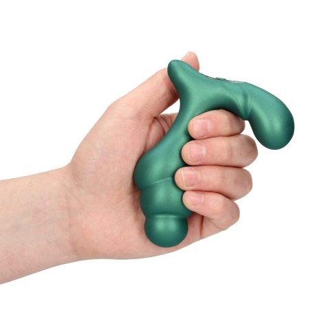 Stacked Vibrating Prostate Massager with Remote Control - Metallic Green Stacked Vibrating Prostate Massager with Remote Control - Metallic Green