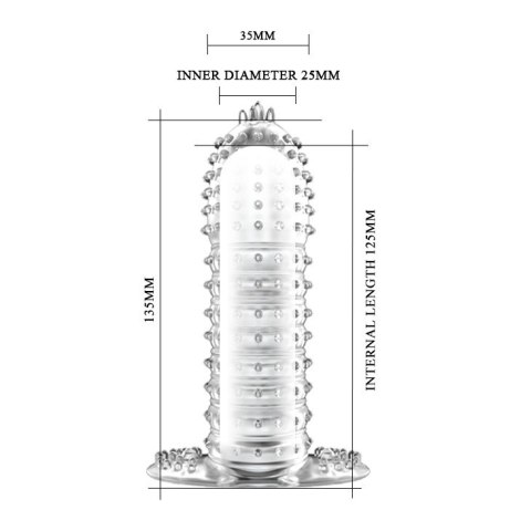NAKŁADKA NA PENISA 13,5CM LYBAILE NAKŁADKA NA PENISA 13,5CM LYBAILE