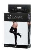 Pończochy Eliza Glossy Shiny Wetlook z koronką S TOYFA