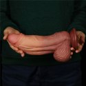 DILDO 10'' DUAL LAYERED PLATINUM SILICONE COCK