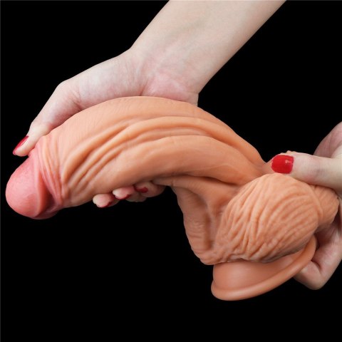 DILDO 10'' DUAL LAYERED PLATINUM SILICONE COCK - FLESH DILDO 10'' DUAL LAYERED PLATINUM SILICONE COCK - FLESH