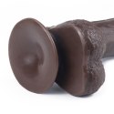 DILDO 7'' SLIDING SKIN DUAL LAYER DONG - BLACK
