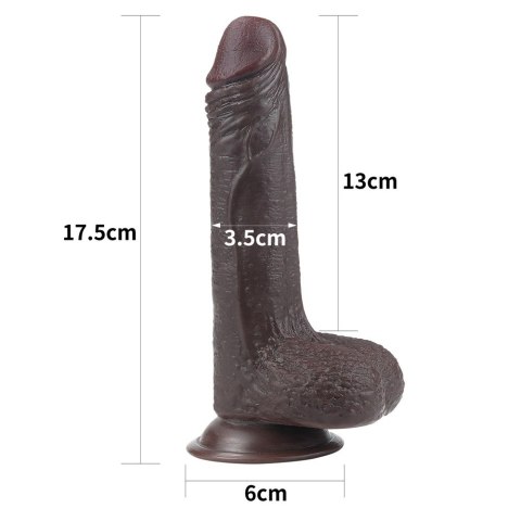 DILDO 7'' SLIDING SKIN DUAL LAYER DONG - BLACK DILDO 7'' SLIDING SKIN DUAL LAYER DONG - BLACK