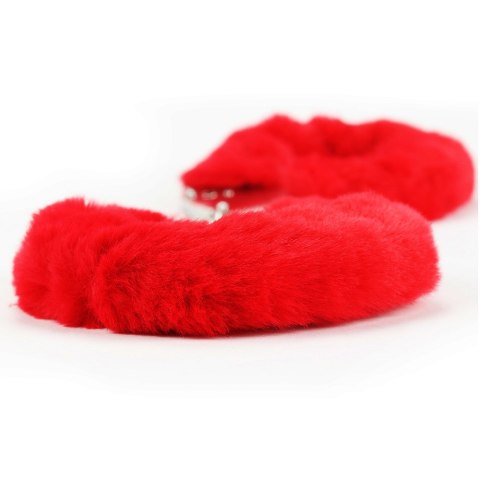 KAJDANKI FLUFFY HAND CUFFS CZERWONE KAJDANKI FLUFFY HAND CUFFS CZERWONE