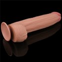12'' KING SIZED SLIDING SKIN DUAL LAYER DONG