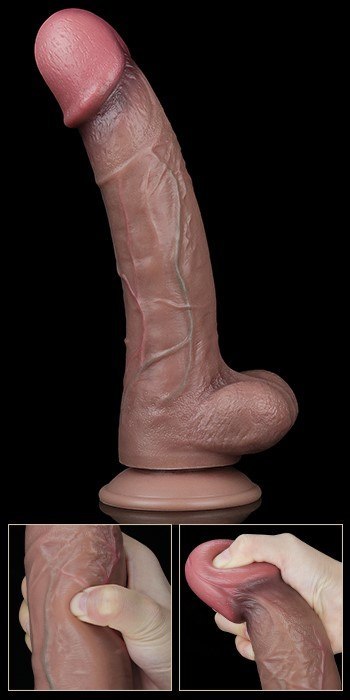 DILDO 10.5'' DUAL LAYERED PLATINUM SILICONE COCK DILDO 10.5'' DUAL LAYERED PLATINUM SILICONE COCK