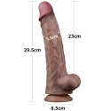 DILDO 11.5'' DUAL LAYERED PLATINUM SILICONE COCK