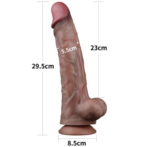 DILDO 11.5'' DUAL LAYERED PLATINUM SILICONE COCK DILDO 11.5'' DUAL LAYERED PLATINUM SILICONE COCK