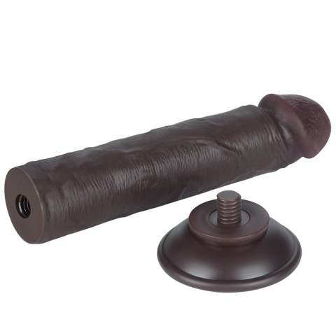 DILDO 8'' SLIDING SKIN DUAL LAYER DONG BLACK DILDO 8'' SLIDING SKIN DUAL LAYER DONG BLACK