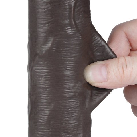 DILDO 8'' SLIDING SKIN DUAL LAYER DONG BLACK DILDO 8'' SLIDING SKIN DUAL LAYER DONG BLACK