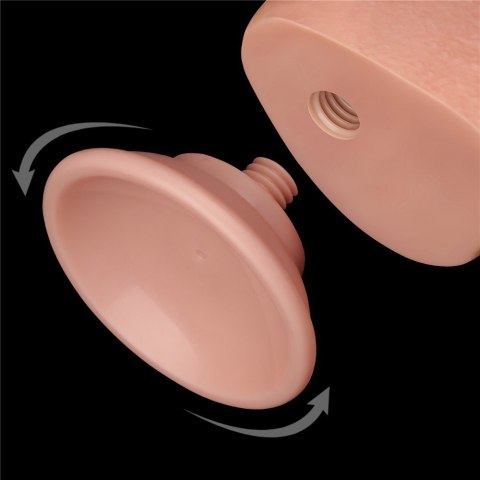 DILDO 9.5'' SLIDING SKIN DUAL LAYER DONG FLESH DILDO 9.5'' SLIDING SKIN DUAL LAYER DONG FLESH
