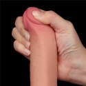 DILDO 9'' SLIDING SKIN DUAL LAYER DONG FLESH