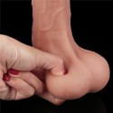 DONG 8.5'' SLIDING SKIN DUAL LAYER DONG - WHOLE TESTICL
