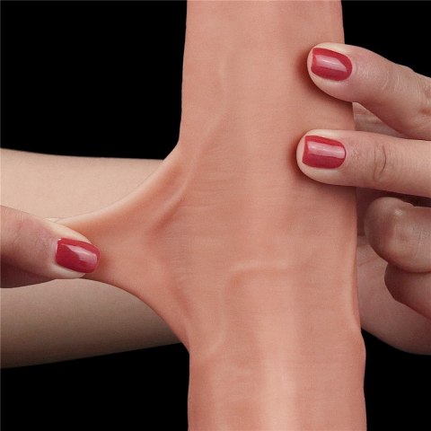 DONG 8.5'' SLIDING SKIN DUAL LAYER DONG - WHOLE TESTICL DONG 8.5'' SLIDING SKIN DUAL LAYER DONG - WHOLE TESTICL