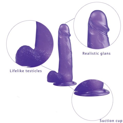 DILDO 8'' JELLY STUDS FIOLETOWE DILDO 8'' JELLY STUDS FIOLETOWE