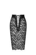Koronkowa midi spódnica Ambivalence XL Noir Handmade
