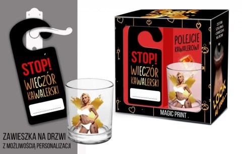 LOOK AT ME - Zestaw szklanka whisky z zawieszką na drzwi - Stop!wieczór kawalerski LOOK AT ME - Zestaw szklanka whisky z zawieszką na drzwi - Stop!wieczór kawalerski