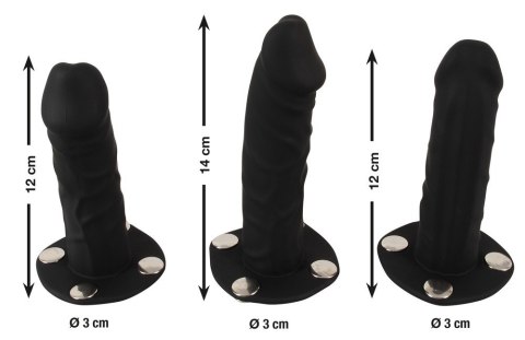 Uprząż Strap-On z 3 dildami S/M Bad Kitty